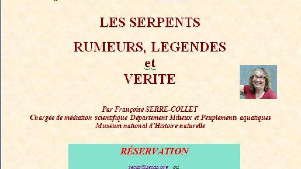 Affiche conference serpents 16 septembre 1