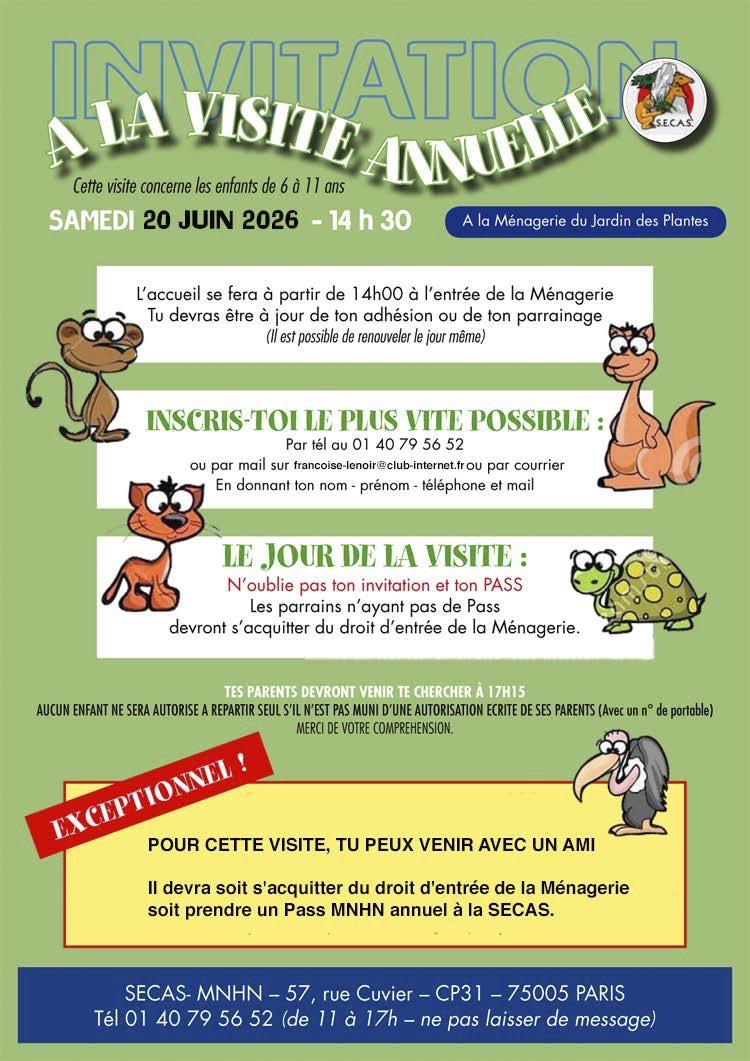 Affiche visite enfants 2026